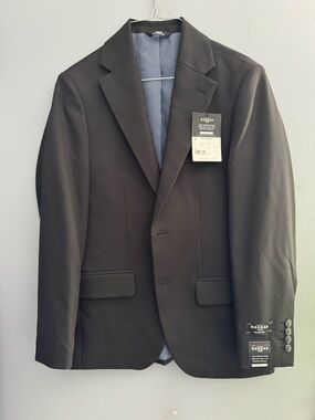 Haggar H26 Men's Black Blazer 4 way  stretch fabric slim fit.  36 short.
